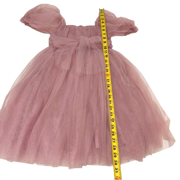 Arabella and rose flower girl Elegant Pink Tulle Dress size 10 - Picture 5 of 7